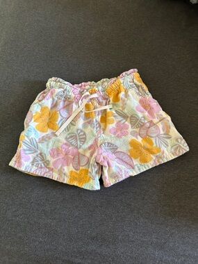 Cat & Jack Floral Kids Shorts in Hawaiian Print Cotton Blend Size 10/12 GUC